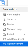 The Add Line Event data action The Add Line Event data action