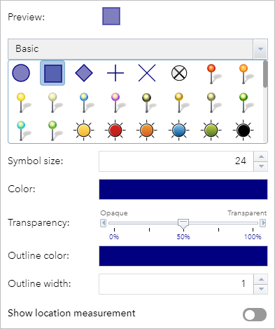 Basic point symbol editor Basic point symbol editor
