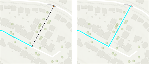 Add geometry to a line feature